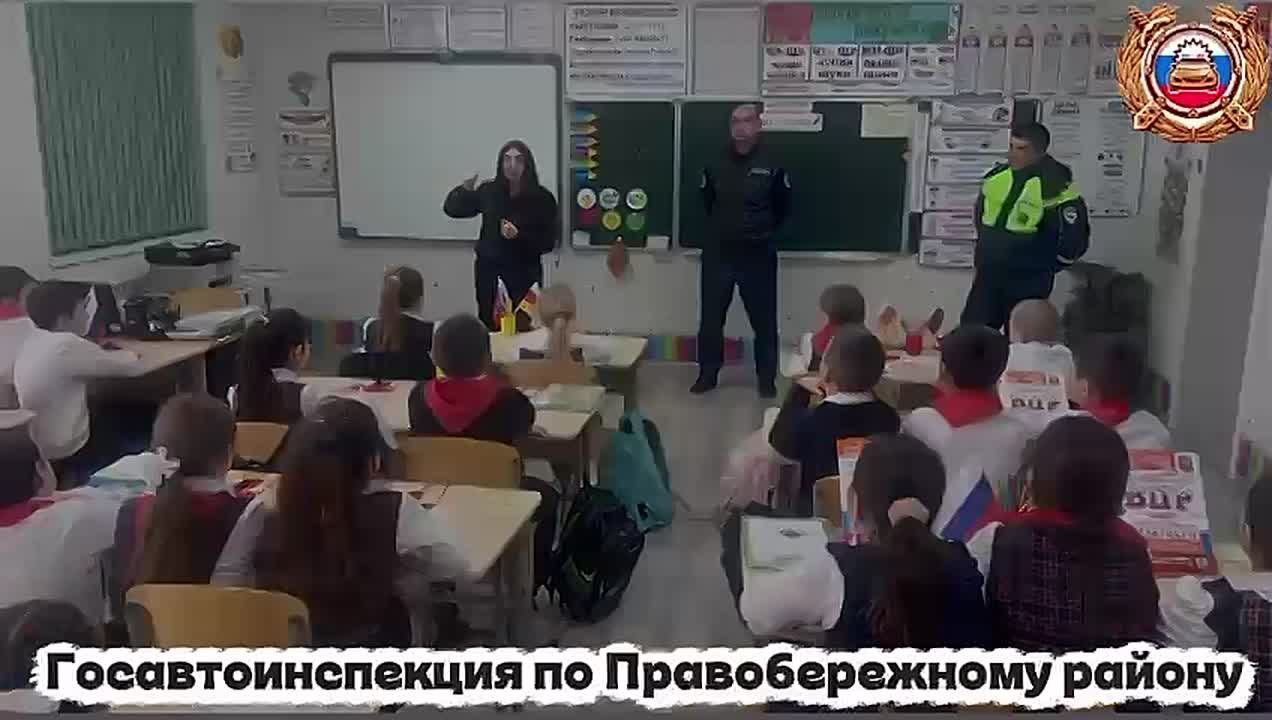 В МБОУ СОШ с. Зильги сотрудники Госавтоинспекции Правобережного района провели акцию «Научи ребенка -ПДД!»